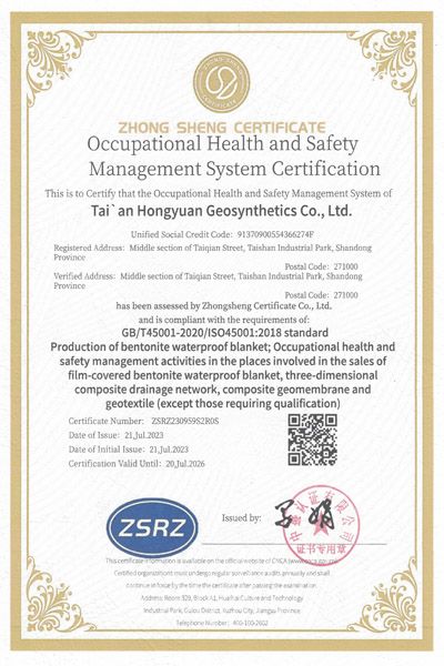 Occupational health and safety management system certification